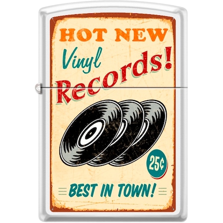 Zippo 2024 Zippo Custom Vinyl Records White Matte ZIP-214CI012197